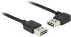 Kabel kątowy Delock USB Type-A - USB Type-A M/M 0.5 m Black(4043619851768) - obraz 1