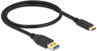 Кабель Delock USB Type-C - USB Type-A M/M 0.5 м Black (4043619838691) - зображення 1