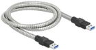 Кабель Delock USB Type-A - USB Type-A M/M 1 м Silver (4043619867752) - зображення 2