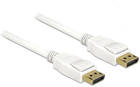 Kabel Delock DisplayPort M/M 2 m White (4043619848775) - obraz 2
