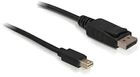 Kabel Delock mini DisplayPort - DisplayPort M/M 1 m Black (4043619849277) - obraz 2
