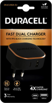 Мережевий зарядний пристрій Duracell PD 30 Вт USB-С/PPS 18 Вт USB Type-А Black-Copper (DRACUSB20-EU) - зображення 1