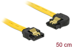 Kabel kątowy Delock SATA III M/M 0.5 m Yellow (4043619828258) - obraz 1