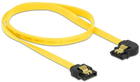 Kabel kątowy Delock SATA III M/M 0.3 m Yellow (4043619828241) - obraz 2