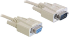 Kabel szeregowy Delock rs232 SUB-D - SUB-D M/F 1 m Beige (4043619829842) - obraz 1