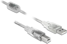 Kabel Delock USB Type-A - USB Type-A M/M 2 m Transparent (4043619838943) - obraz 1