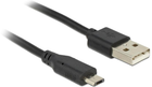 Kabel Delock USB Type-A - micro-USB M/M 1.5 m Black (4043619832729) - obraz 1