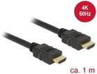 Kabel Delock HDMI A - HDMI A M/M 1 m Black (4043619847136) - obraz 1