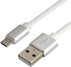 Kabel Everactive USB Type-A - micro-USB M/M 1.5 m White (5903205771056) - obraz 1