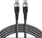 Kabel Everactive USB Type-C - USB Type-C M/M 1 m Black (5903205772206) - obraz 1