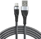 Kabel Everactive USB Type-A - micro-USB M/M 1 m Gray (5903205772244) - obraz 1