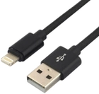 Kabel Everactive USB Type-A - Lightning M/M 2 m Black (5903205771537) - obraz 1
