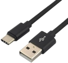 Kabel Everactive USB Type-A - USB Type-C 2 m Black (5903205771551) - obraz 1