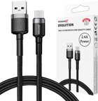 Kabel Feegar USB Type-A - micro-USB M/M 1 m Black/Gray(5904610880142) - obraz 1
