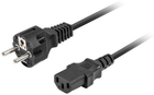 Kabel zasilający Lanberg CEE 7/7 - IEC 320 C13 M/M 1.8 m Black (5901969439687) - obraz 1