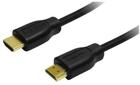 Kabel LogiLink HDMI 1.4 M/M 0.2 m Black (4052792040555) - obraz 1