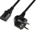 Kabel zasilający LogiLink CEE7/7 - IEC-C13 M/F 1.8 m Black (4260113563700) - obraz 1