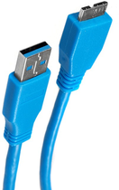 Кабель Maclean USB Type-A 3.0 - micro-USB 3.0 1 м Blue (5902211101437) - зображення 2