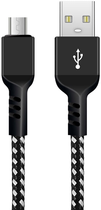 Kabel Maclean USB Type-A - micro-USB 2 m Black/White (5902211124504) - obraz 1