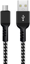 Кабель Maclean USB Type-A - micro-USB 2 м Black/White (5902211124504) - зображення 1