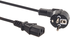 Kabel zasilający Maclean IEC-C13 - Schuko 3 m Black (5902211100799) - obraz 1