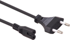 Kabel zasilający Maclean Schuko - IEC-C7 3 m Black (5902211102427) - obraz 1