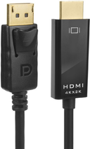 Kabel adapter Maclean Display Port - HDMI 1.8 m Black (5902211118794) - obraz 1