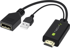 Kabel adapter Techly HDMI - DisplaPort 0.2 m Black (8051128109542) - obraz 1