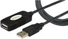 Kabel Techly USB Type-A Type-A M/F 10 m Black (8054529023646) - obraz 1