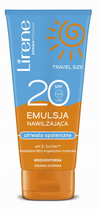Emulsja do opalania Lirene Sun Travel Size Moisturizing Emulsion SPF 20 90 ml (5900717314467) - obraz 1