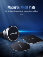 Пластини для тримача UGREEN LP123 Rounded Metal Plate for Magnetic Phone Stand 2 Pack Black (6957303838363) - зображення 4