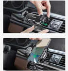 Автотримач для телефону Ugreen LP228 Gravity Air Vent Car Holder With Clip Black (6957303888719) - зображення 5