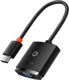 Adapter Baseus Lite Series HDMI to VGA Black (WKQX010001) - obraz 1