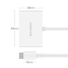 Перехідник Ugreen MM123 USB Type-C to HDMI+VGA White (6957303838431) - зображення 2
