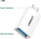 Adapter Ugreen US173 USB Type-C to USB 3.0 Female OTG Adapter White (6957303831555) - obraz 3