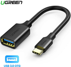 Adapter Ugreen US154 USB Type-C - USB 3.0 OTG 10 cm Black (6957303837014) - obraz 3