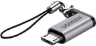 Adapter Ugreen US282 USB Type-C Female to micro-USB Male Adapter Gray (6957303855902) - obraz 1