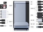 Док-станція Baseus USB3.2 Type-C 16 in 1, HDMI / VGA / 4xUSB Type-C / 5xUSB / RJ-45 / SD / TRRS 3.5 мм / PD 100 Вт + БЖ (CAHUB-BG0G) - зображення 7