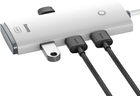 USB-хаб Baseus Lite Series 4-Port Hub Adapter USB Type-A to 4xUSB Type-A 3.0 1 м White (WKQX030102) - зображення 4