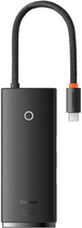 USB-хаб Baseus Lite Series 6-Port Multifunctional HUB USB Type-C - 2xUSB 3.0 / USB Type-C PD / HDMI 1.4 / SD / TF Black (WKQX050101) - зображення 1
