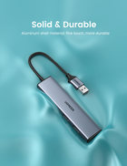 USB-хаб Ugreen CM473 USB 3.0 to 4-Port USB 3.0 Hub Space Gray (6957303828050) - зображення 3