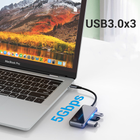 USB-хаб Vention 5 в 1 Type-C-HDMI-USB-PD 3USB 3.0 4K 60 Гц 87 Вт 0.15 м Black (6922794745643) - зображення 5