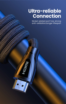 Кабель Ugreen HD140 HDMI Cable with Braided 1 м Black (6957303884018) - зображення 3
