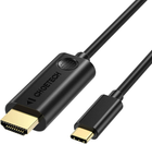 Kabel Choetech Thunderbolt 3 USB 3.1 Type-C m - HDMI m 3 m Black (XCH-0030) - obraz 1