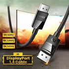 Kabel Ugreen DP114 DisplayPort to DisplayPort v1.4 3 m pleciony Black (6957303883936) - obraz 3
