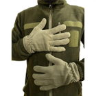 Перчатки тактические зимние на флисе олива размер - изображение 3
