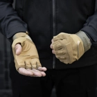 Тактичні Військові Рукавички Без Пальців Для Військових Койот Tactical Gloves PRO Coyot M Безпалі Армійські Штурмові - зображення 4