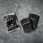 Тактичні Військові Рукавички Без Пальців Для Військових з накладками Чорні Tactical Gloves PRO Black XL Безпалі Армійські Штурмові - зображення 9
