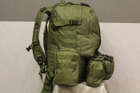 Тактический Военный рюкзак с подсумками на 50 л Олива с системой MOLLE Ranger Tactical 50L Olive Армейский Штурмовой - изображение 7