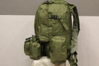 Тактический Военный рюкзак с подсумками на 50 л Олива с системой MOLLE Ranger Tactical 50L Olive Армейский Штурмовой - изображение 8